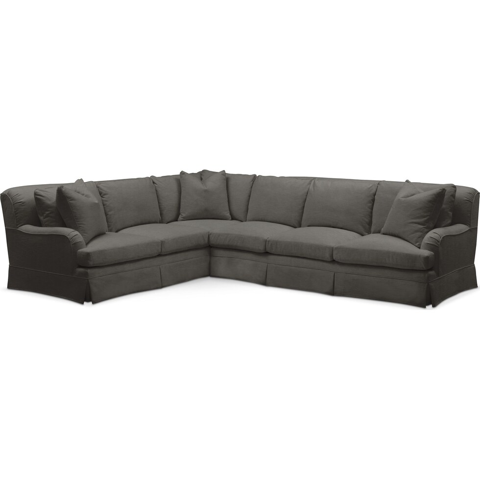 campbell gray  pc sectional with right facing sofa   