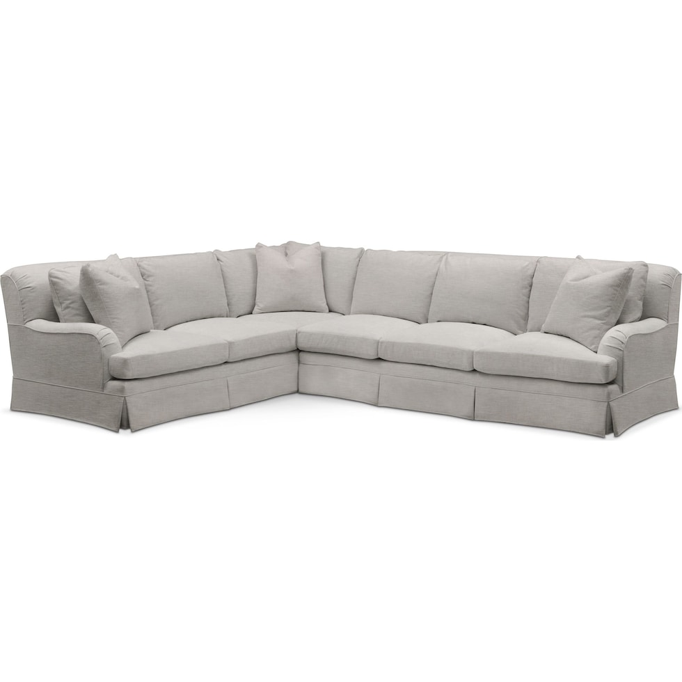 campbell gray  pc sectional with right facing sofa   