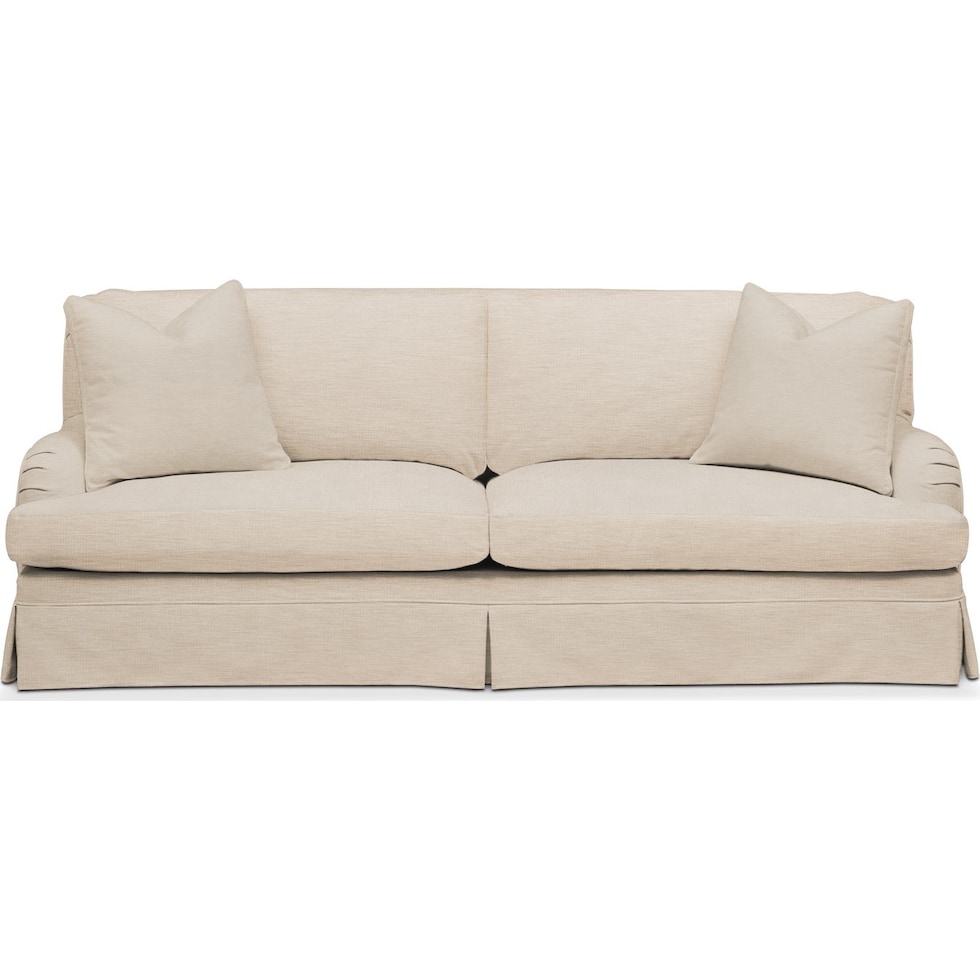 campbell white sofa   