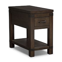 camryn dark brown chairside table   
