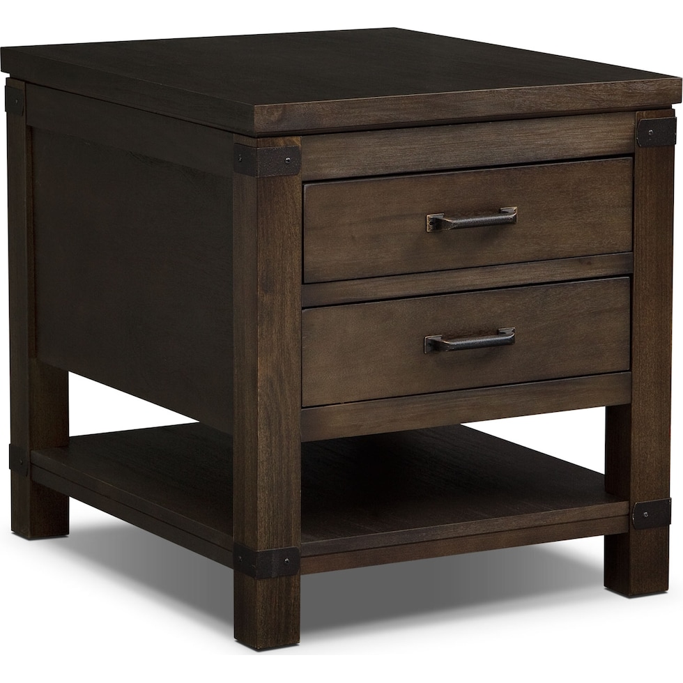 camryn dark brown end table   