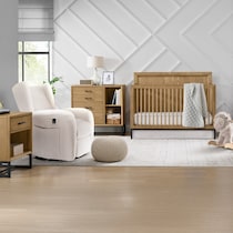 camryn light brown crib   