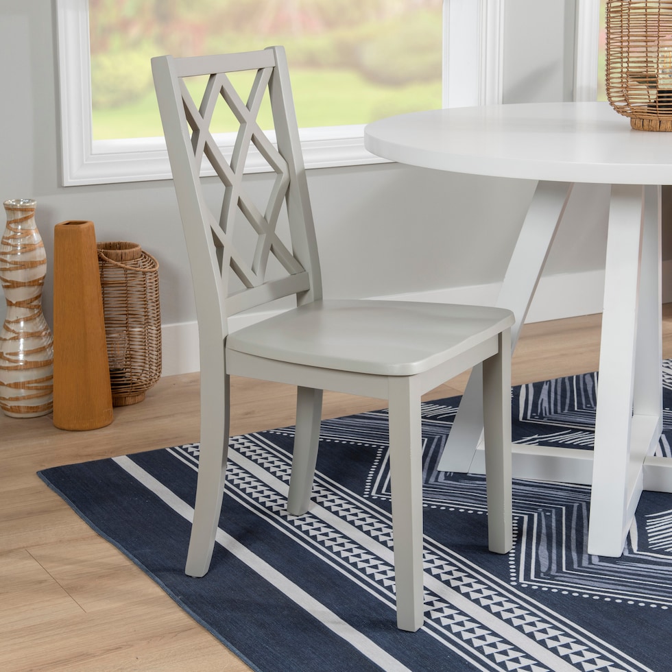 candice gray dining chair   