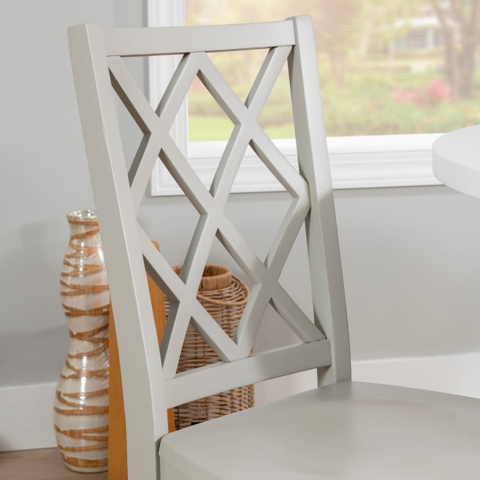 candice gray dining chair   