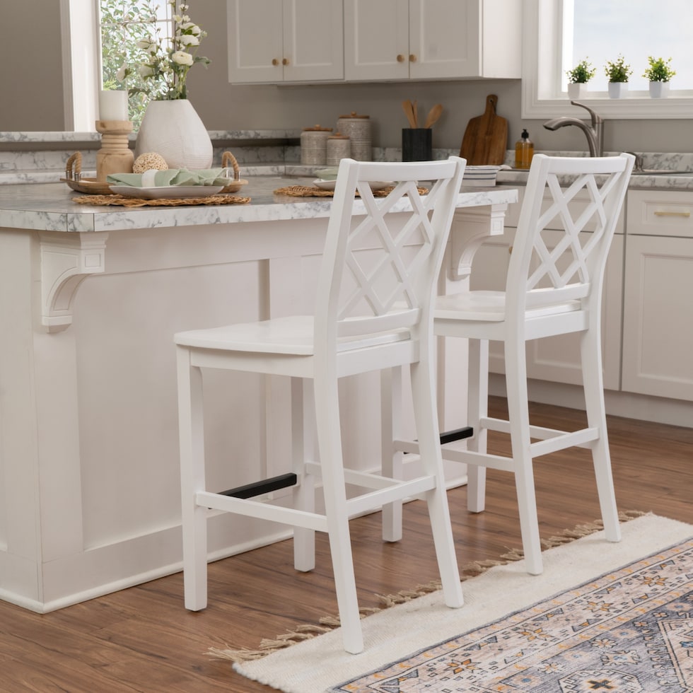 candice white counter height stool   