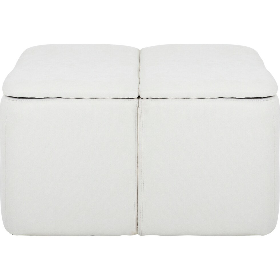 canterbury white ottoman   