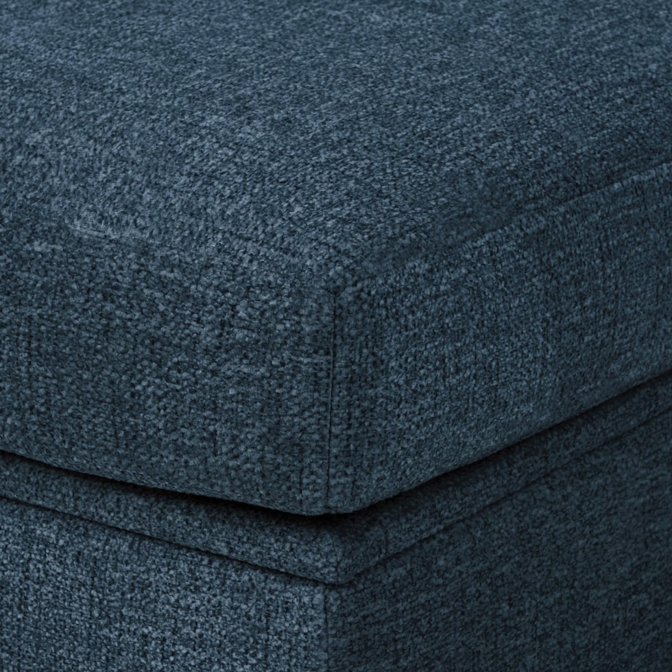 canyon blue ottoman   