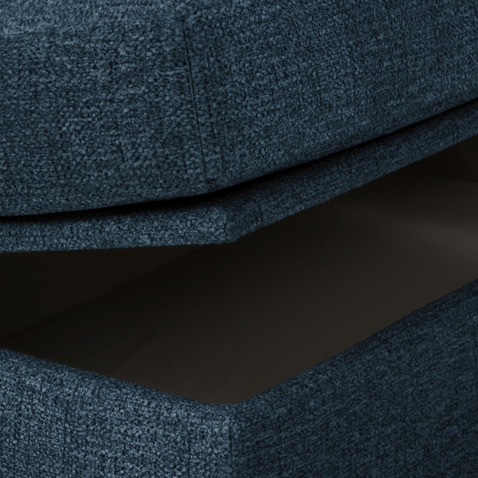 canyon blue ottoman   