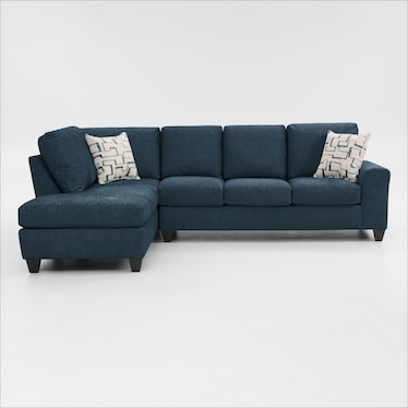 Canyon 2-Piece Sofa Sectional with Chaise - Navy