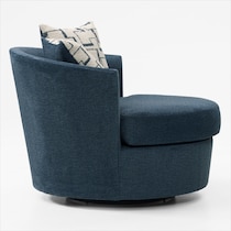 canyon blue swivel chair   