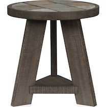canyon dark brown chairside table   