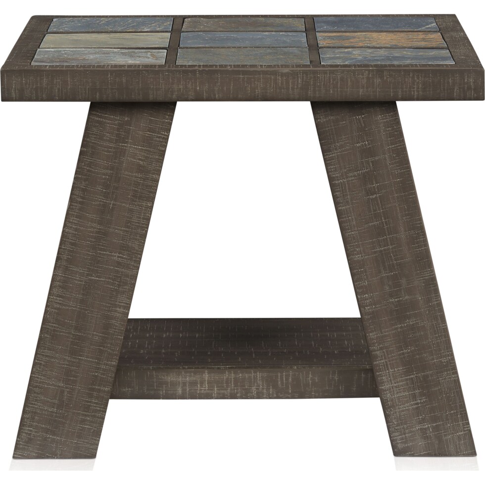 canyon dark brown end table   