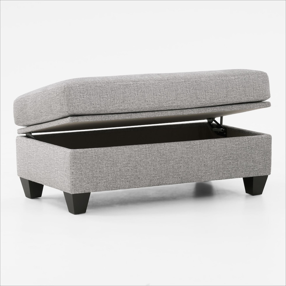 canyon gray ottoman   