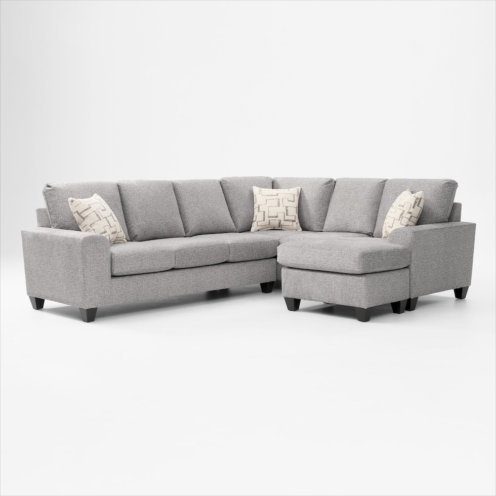 canyon gray sectional   
