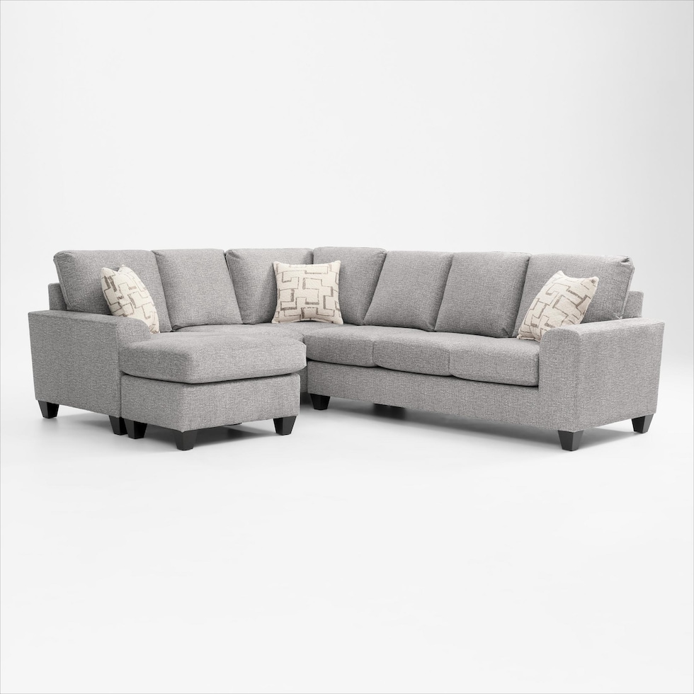 canyon gray sectional   