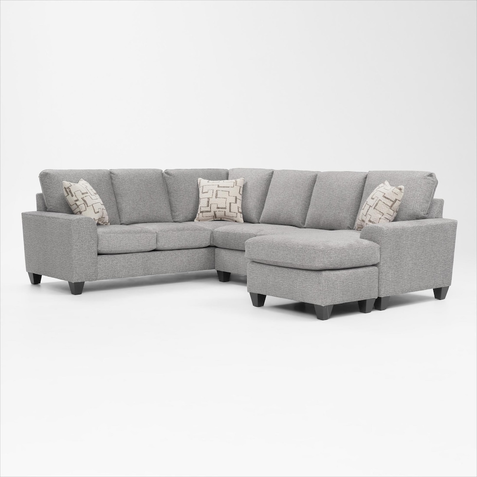 canyon gray sectional   