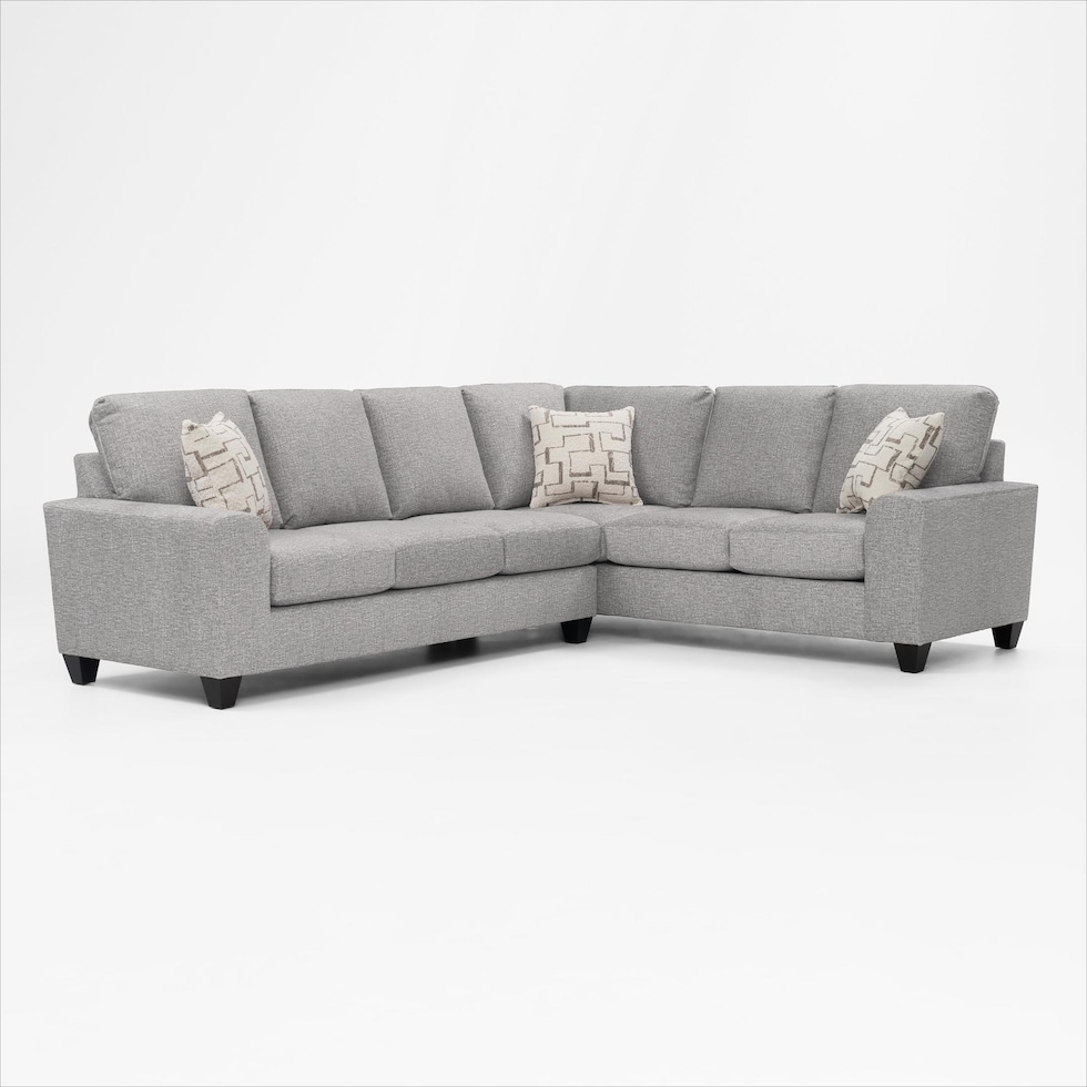 canyon gray sectional   