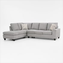 canyon gray sectional   
