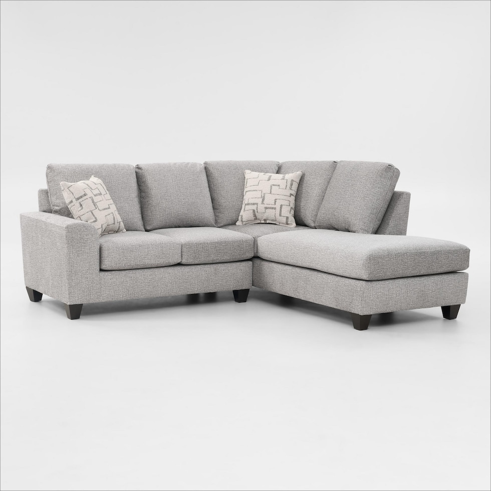 canyon gray sectional   