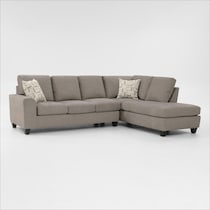 canyon gray sectional   