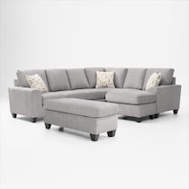 canyon gray sectional   