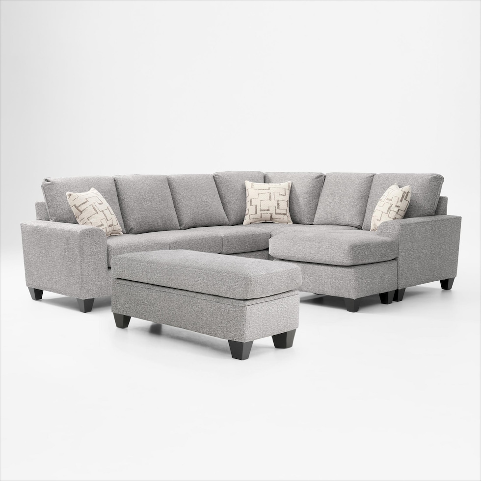 canyon gray sectional   