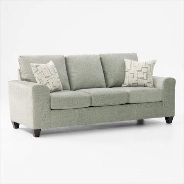 Canyon Sofa and Swivel Chair Set - Seafoam