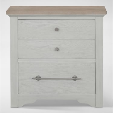 Cape May 3-Drawer Nightstand with USB Charging - Two Tone