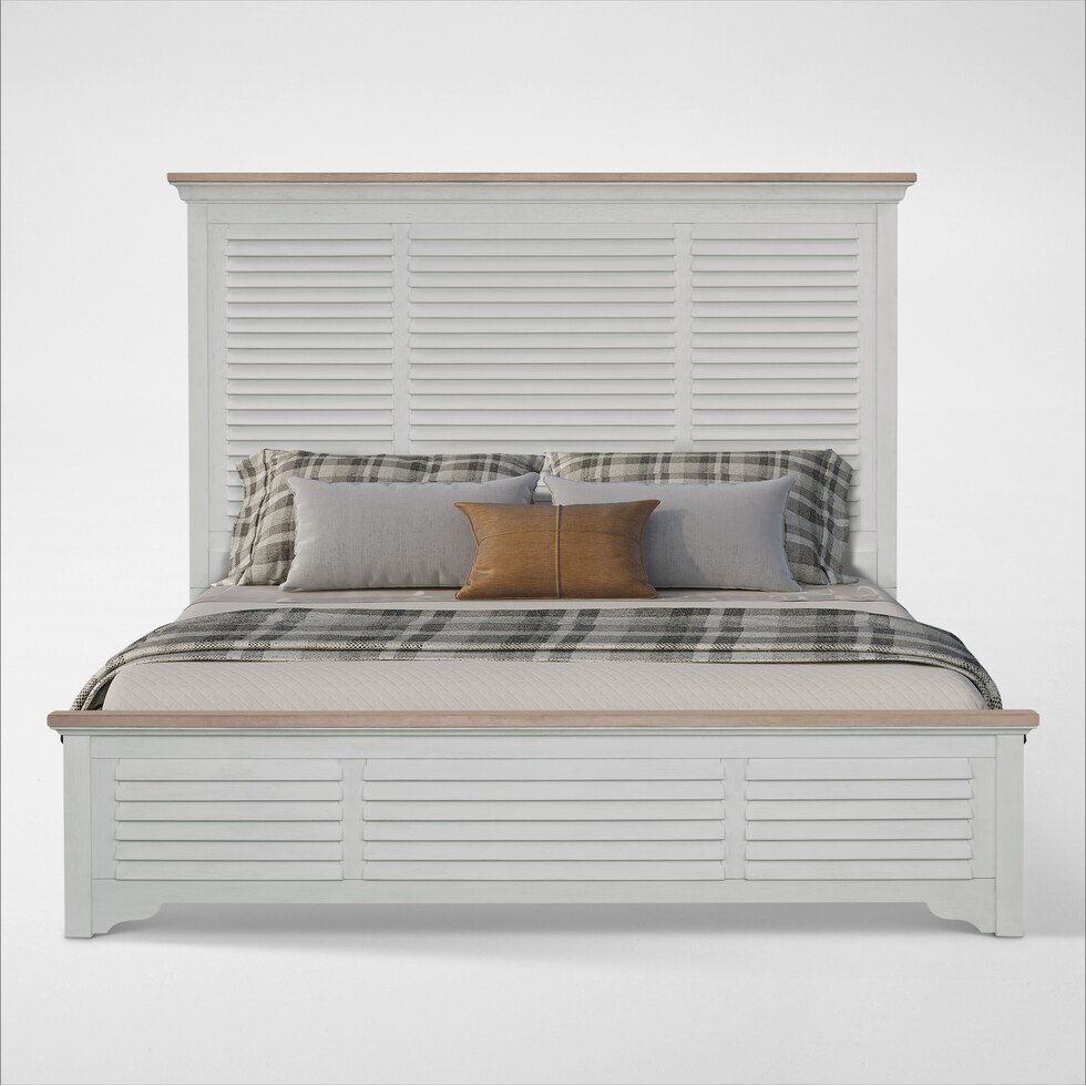 cape may light brown queen bed   