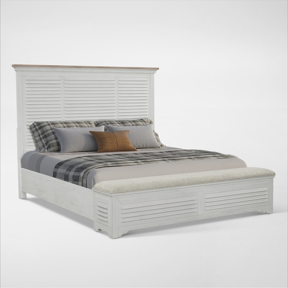 cape may light brown queen bed   