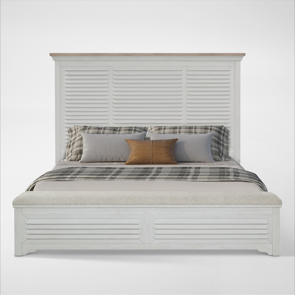 cape may light brown queen bed   