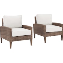 capri dark brown outdoor chair set   