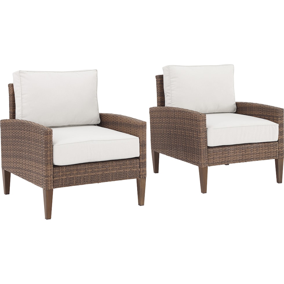 capri dark brown outdoor chair set   