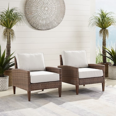Capri Set of 2 Outdoor Chairs
