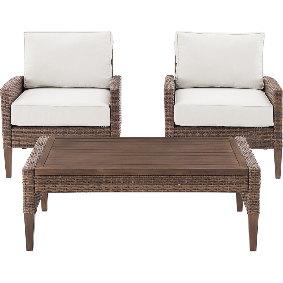 capri dark brown outdoor chair set   