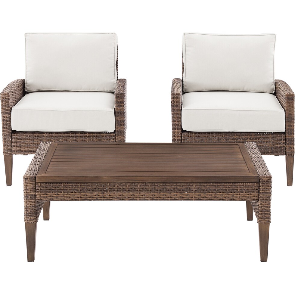 capri dark brown outdoor chair set   