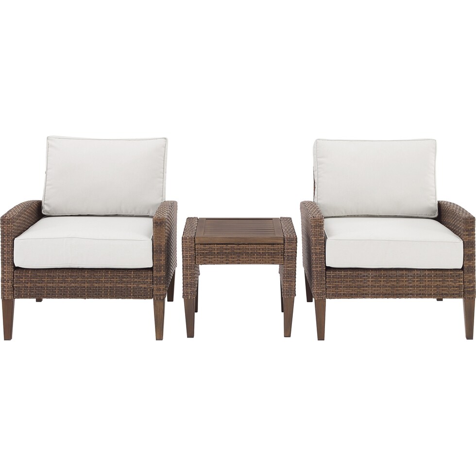 capri dark brown outdoor chair set   