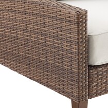 capri dark brown outdoor chair set   