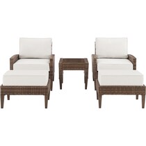 capri dark brown outdoor chair set   