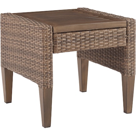 Capri Outdoor End Table - Brown