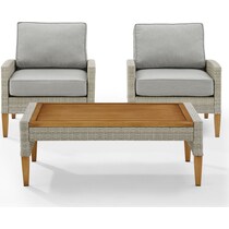 capri gray outdoor chair set   
