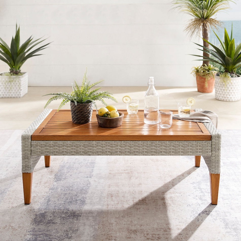 capri gray outdoor coffee table   