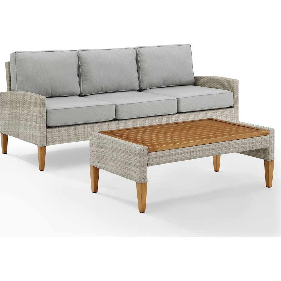 capri gray outdoor sofa set   
