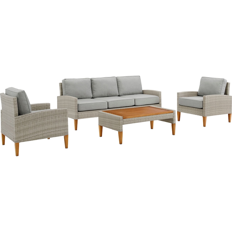 capri gray outdoor sofa set   