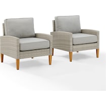 capri gray outdoor sofa set   