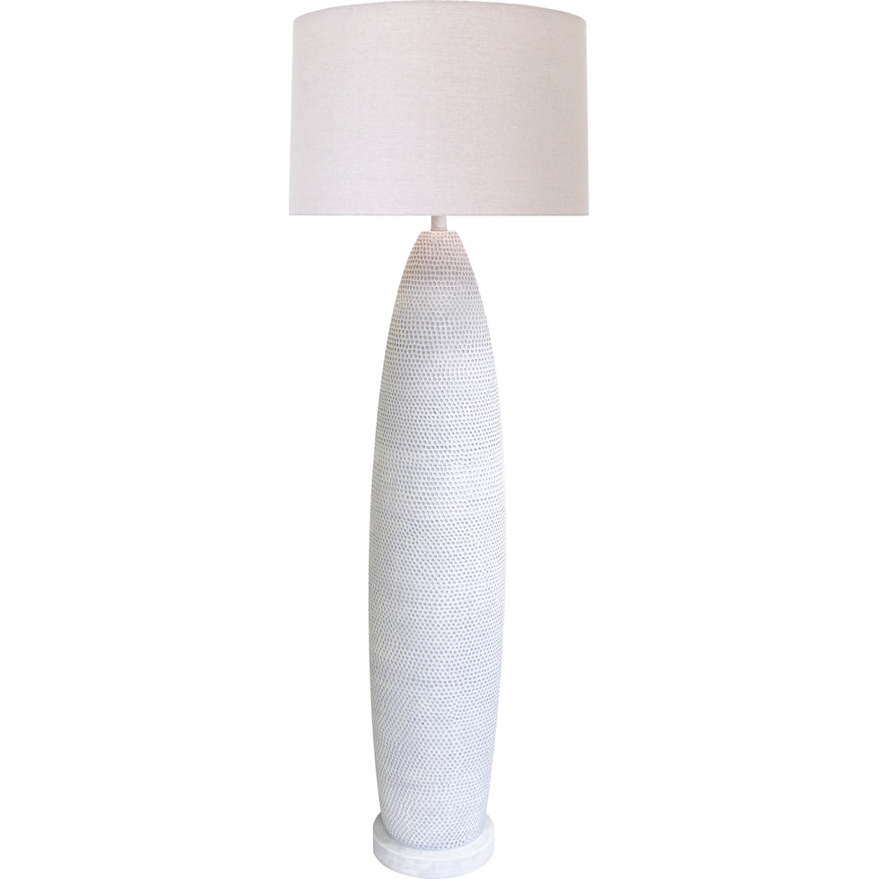 capri white floor lamp   