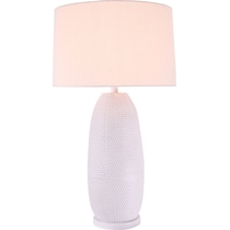 capri white table lamp   