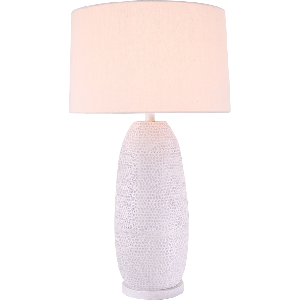 capri white table lamp   