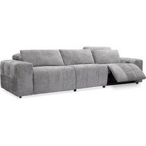 caprice silver  pc power reclining sofa   