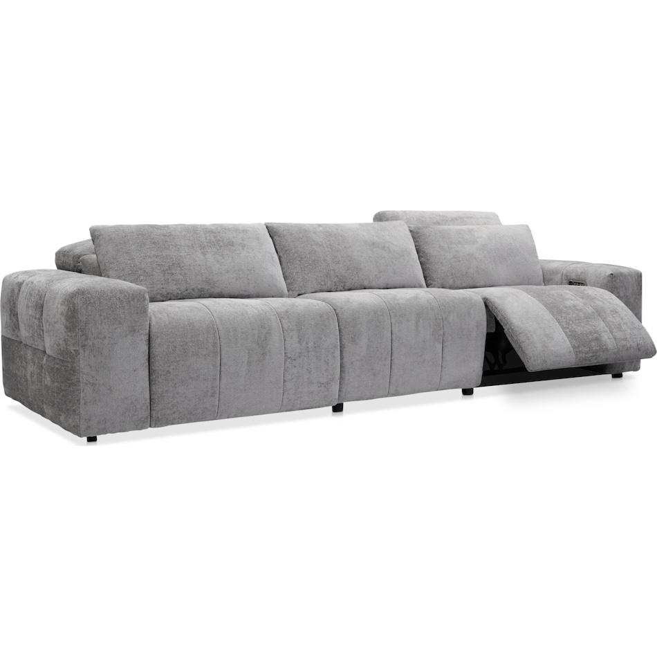 caprice silver  pc power reclining sofa   